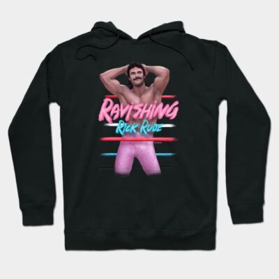 Black hoodie with vibrant graphic design, featuring bold text and colorful accents, perfect for casual wear.