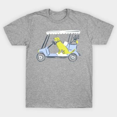 Golf Cart Dog T-Shirt by Krissy Mast Art