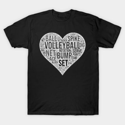 Volleyball Heart T-Shirt by hcohen2000