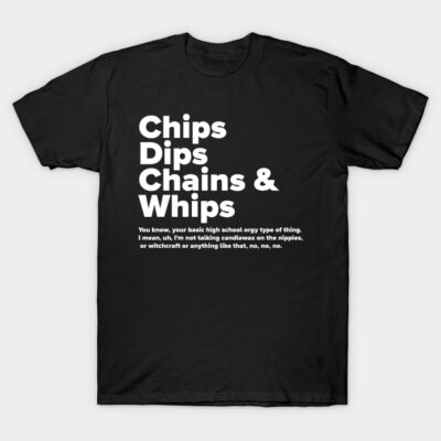 Black graphic t-shirt with bold white text design, casual style, made from soft cotton, perfect for everyday wear.