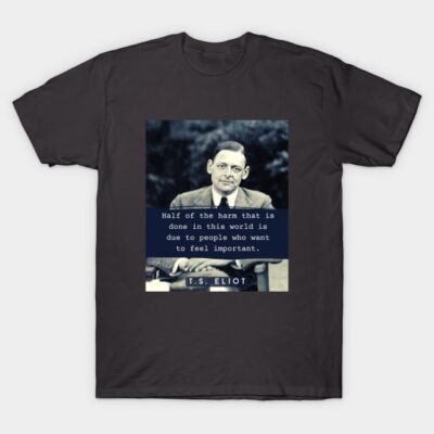 Charcoal graphic T-shirt with literary quote, casual wear, cotton material, ideal for book lovers and daily comfort.