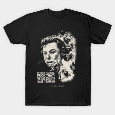 Black graphic T-shirt with motivational quote design, casual wear, cotton material.