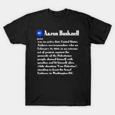 Black protest message T-shirt, bold text design, cotton material, ideal for casual wear or activism events.
