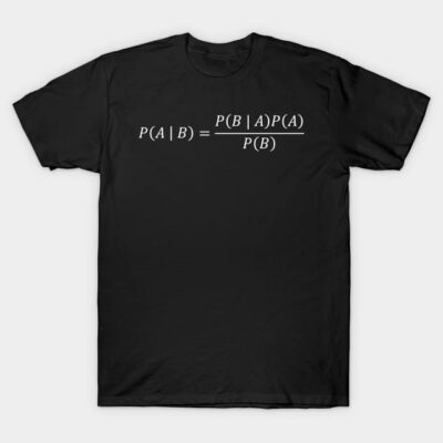 Black cotton t-shirt featuring a math formula design, perfect for casual wear or math enthusiasts.