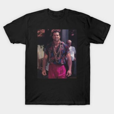 Black T-shirt with colorful graphic print, casual style, soft cotton material, ideal for everyday wear.