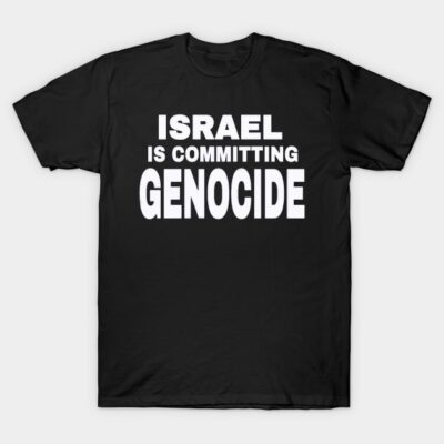 Black cotton t-shirt with bold white text, casual style, ideal for everyday wear and statement fashion.