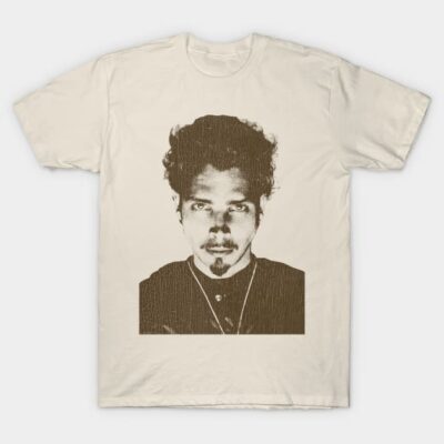 Cream graphic tee featuring vintage-style illustration, casual unisex fit, 100% cotton, ideal for everyday wear.