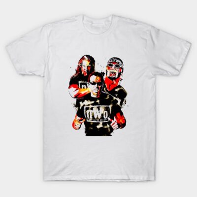 White graphic t-shirt featuring colorful design, ideal for casual wear, made of 100% cotton, unisex style.