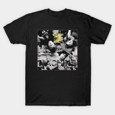 Black graphic T-shirt featuring artistic design, casual wear, cotton material, versatile for everyday use.