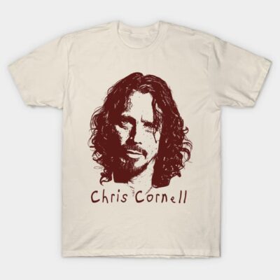 Beige graphic t-shirt with illustrated design and text, casual wear, 100% cotton, unisex style.
