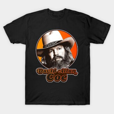 Black t-shirt with vintage cowboy graphic and bold text design, perfect for casual wear or themed events.