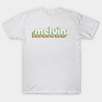 White cotton t-shirt with colorful retro text design, casual wear, comfortable fit, perfect for everyday use.
