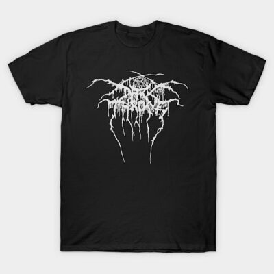 Black t-shirt with white abstract design, casual style, 100% cotton, perfect for everyday wear or gifting.