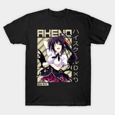 Black anime graphic t-shirt featuring a vibrant character design, perfect for casual wear and anime enthusiasts.