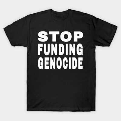 Black cotton T-shirt with bold white text, casual style, unisex fit, ideal for daily wear or statement fashion.