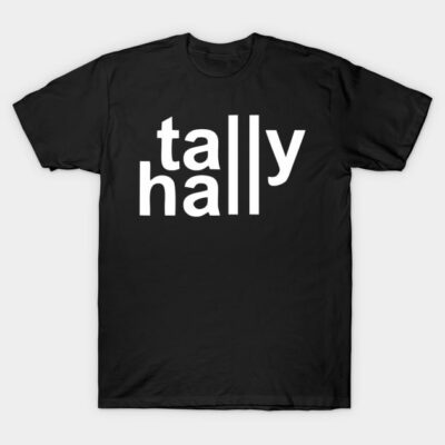 Black cotton graphic t-shirt with bold white text design, casual style for everyday wear.