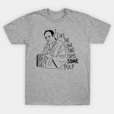Gray graphic t-shirt with humorous text and illustration, casual style, cotton material, perfect for everyday wear.