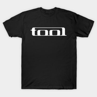 Black cotton t-shirt with bold white text logo, casual style for everyday wear.