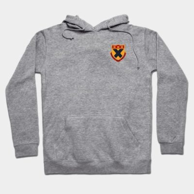 Gray cotton hoodie with front pocket and embroidered logo, ideal for casual wear. Comfortable and stylish design.