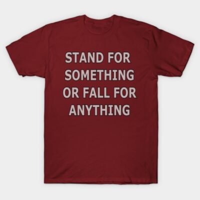 Maroon T-shirt with motivational quote, crew neck, short sleeves, casual wear, cotton blend fabric.