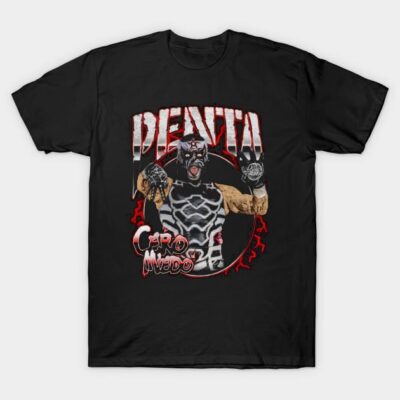 Black graphic t-shirt with bold print, featuring unique design elements. Perfect for casual wear and style expression.
