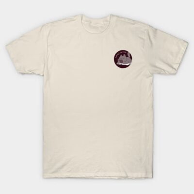 Cream t-shirt with minimalist graphic design on chest, casual style, soft cotton material, perfect for everyday wear.