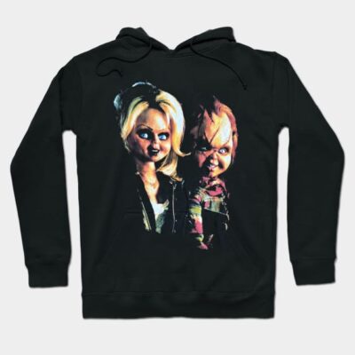 Black hoodie with horror-themed graphic print, perfect for casual wear. Cozy cotton blend, ideal for fans and collectors.