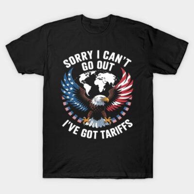 Black t-shirt featuring a patriotic eagle design with text, ideal for casual wear and expressing a bold statement.
