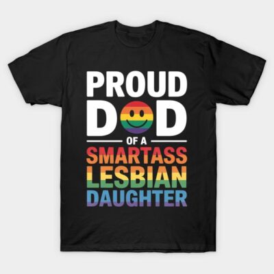 Black T-shirt with pride-themed text design promoting LGBTQ+ support, ideal for casual wear and self-expression.