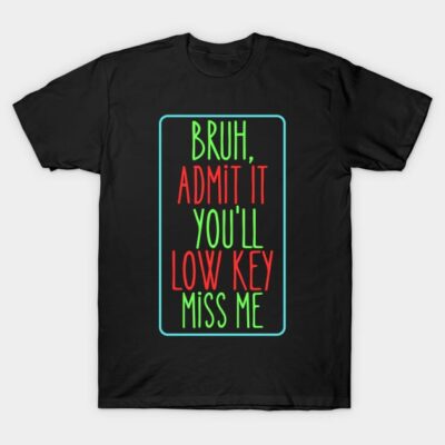Black T-shirt with colorful text design, casual style, 100% cotton, ideal for everyday wear.