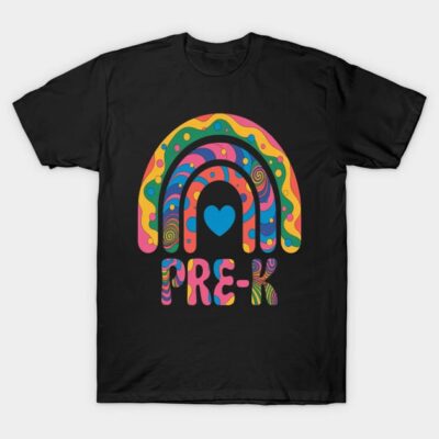 Tie Dye Prek Teacher Rainbow Preschool Back to School T-Shirt by OPPartisan