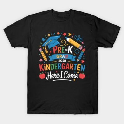 Pre-k Graduation 2025 Preschool Graduate Kids Boys Girls T-Shirt by Whimsy Wear Illustrations