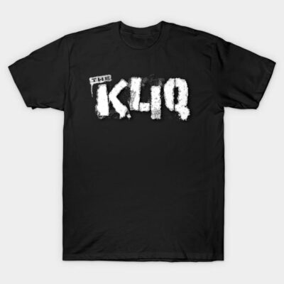 Black cotton t-shirt with bold white graphic text design, casual and comfortable for everyday wear.