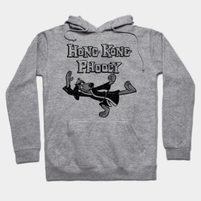 Gray hoodie featuring cartoon graphic and text, casual style, soft cotton blend, ideal for comfortable everyday wear.