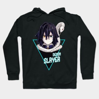Black anime hoodie featuring vibrant character design and "Demon Slayer" text, perfect for casual wear.
