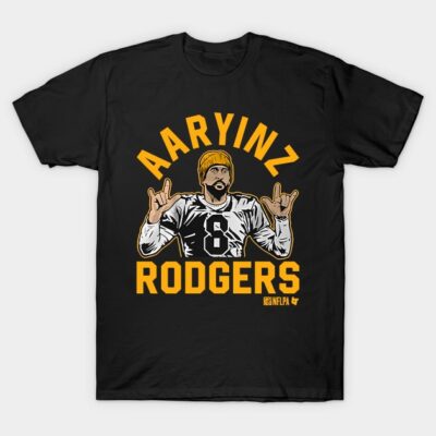 Black graphic t-shirt with bold yellow text, casual fit, featuring a sports-themed design, ideal for fans and casual wear.