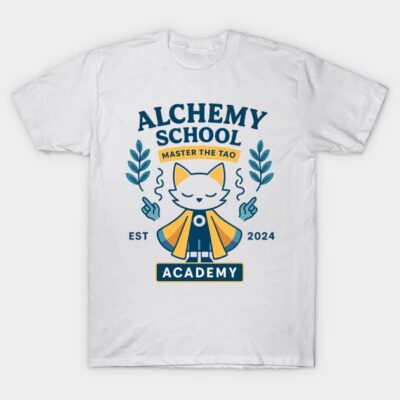 Alchemy Warrior Cat Academy – Master the Tao Magic School T-Shirt by life_color