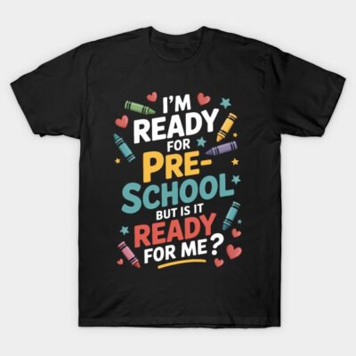 1st Day of Preschool Pre-K First Day of School T-Shirt by Separate Patterns