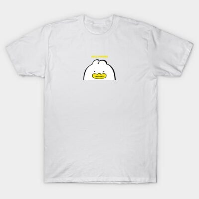 White cotton t-shirt with a cute cartoon graphic and "Hello Friend" text, perfect for casual wear.