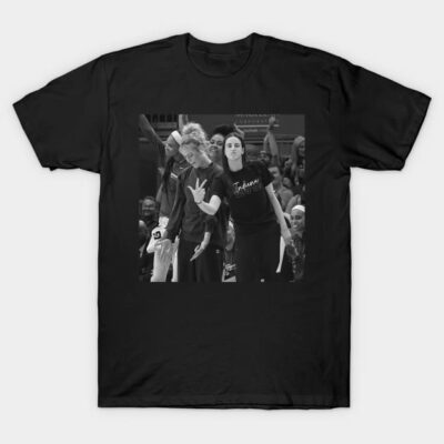 Black cotton t-shirt with a black-and-white graphic print, casual style, perfect for everyday wear.