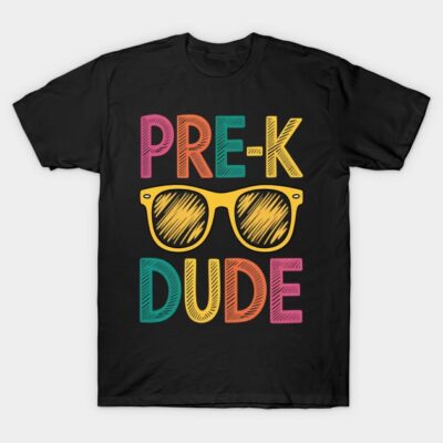 Pre-K Dude Back to School First Day of Preschool T-Shirt by Lamberjember