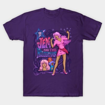 Purple graphic tee featuring vibrant retro cartoon design, ideal for casual wear or gifting, made of soft cotton.