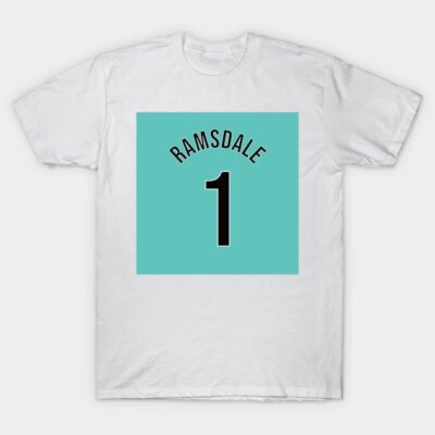 White cotton t-shirt with teal square design featuring bold black number and text. Perfect for casual wear.