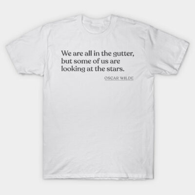 White cotton t-shirt with black motivational quote text, casual wear, perfect for everyday use, unisex design.