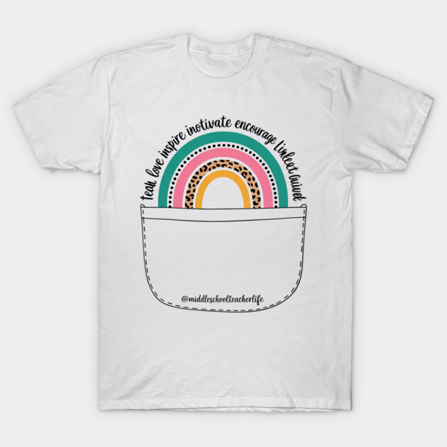 White t-shirt with colorful rainbow and motivational text design, ideal for casual wear, cotton material.