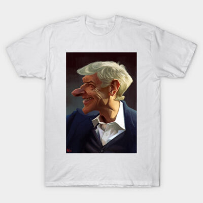 White T-shirt with colorful caricature print, casual style, made from soft cotton, ideal for daily wear.