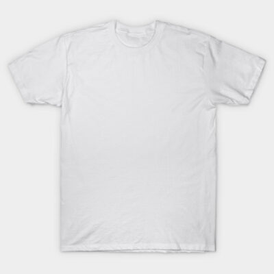 White cotton crew neck T-shirt, classic fit, perfect for casual wear or layering, soft and breathable material.