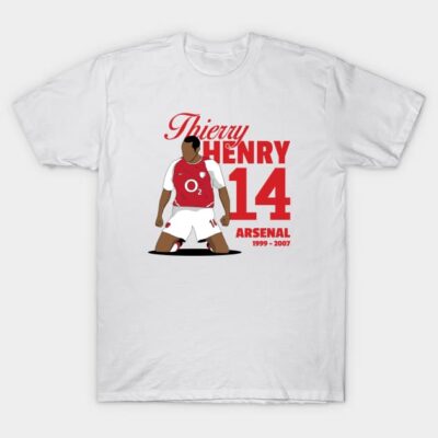 White graphic t-shirt featuring red sports-themed design, ideal for casual wear, cotton material.