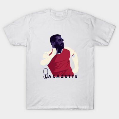 White cotton t-shirt with red and blue graphic design, casual style, perfect for sports fans or everyday wear.