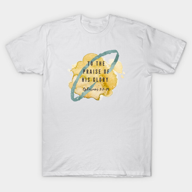 White t-shirt with watercolor design and inspirational text, casual wear, cotton material, unisex style.